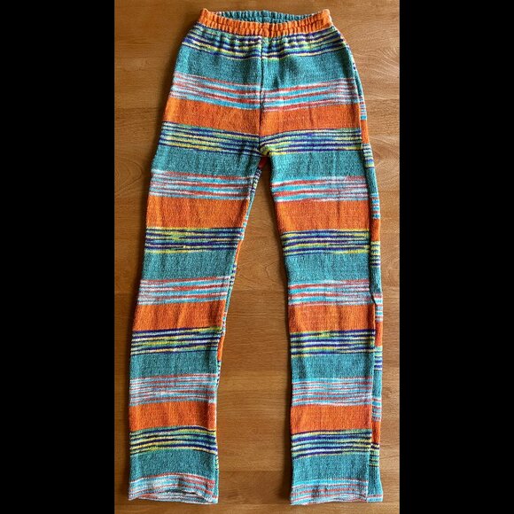 knitted cotton striped sweater leggings bright colors XS - Picture 2 of 9